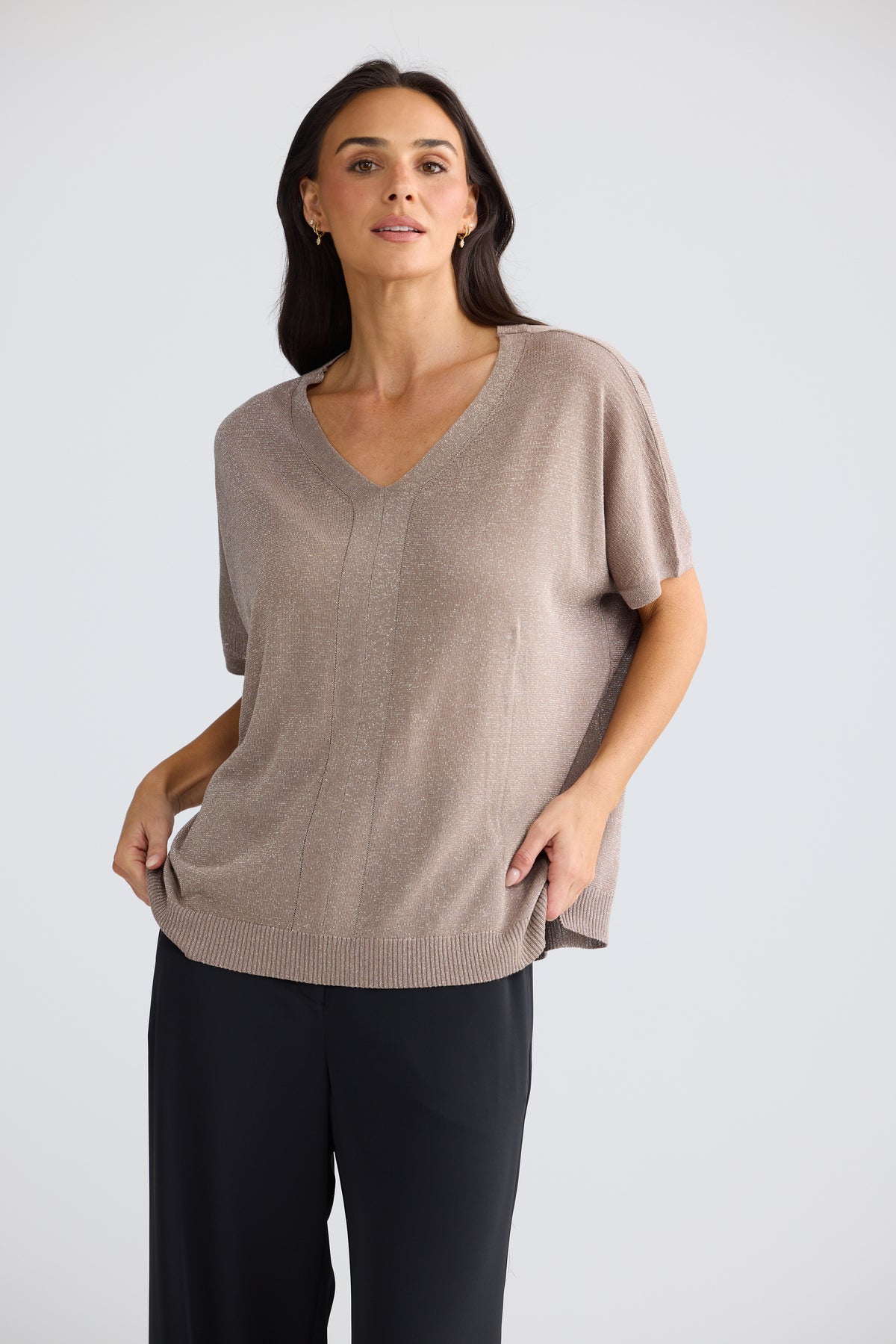 Jessamy Top - Champagne with Silver-Tops-Brave & True-The Bay Room
