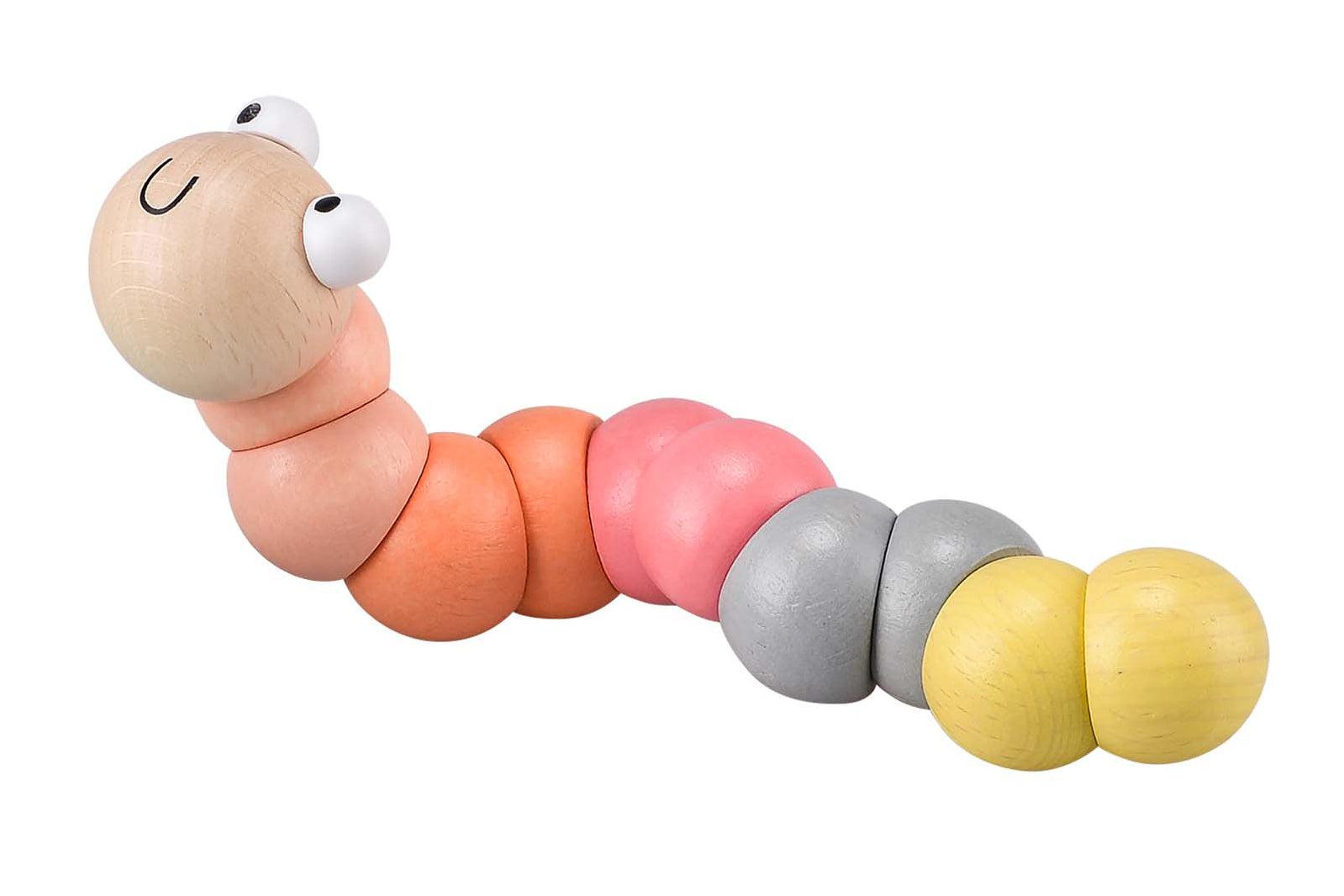 Jointed Worm-Toys-Eleganter-Pastel Pink-The Bay Room