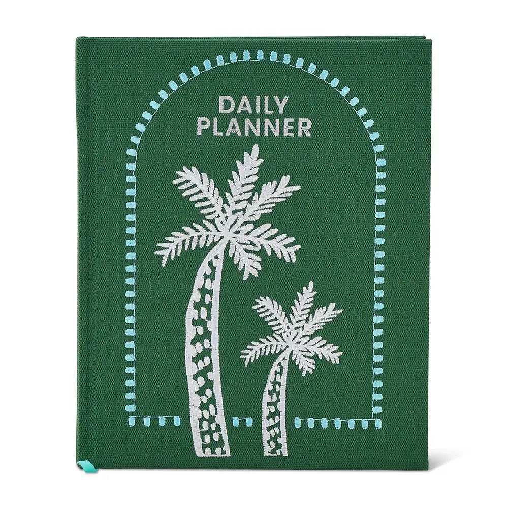 Journal - Daily Planner - Embroidered Palm Tree-Journals, Books & Calendars-Annabel Trends-The Bay Room