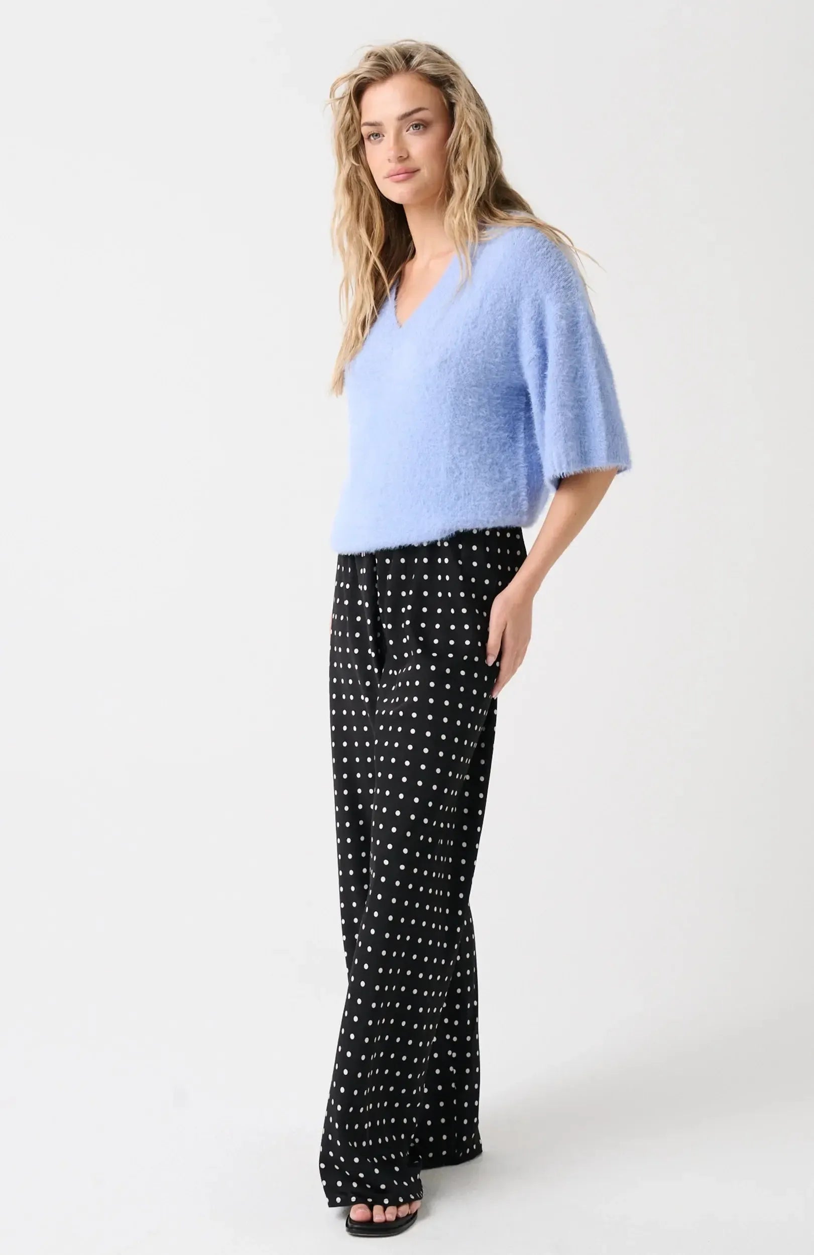 Jude Bias Pant - Black Spot-Pants-Cartel & Willow-The Bay Room