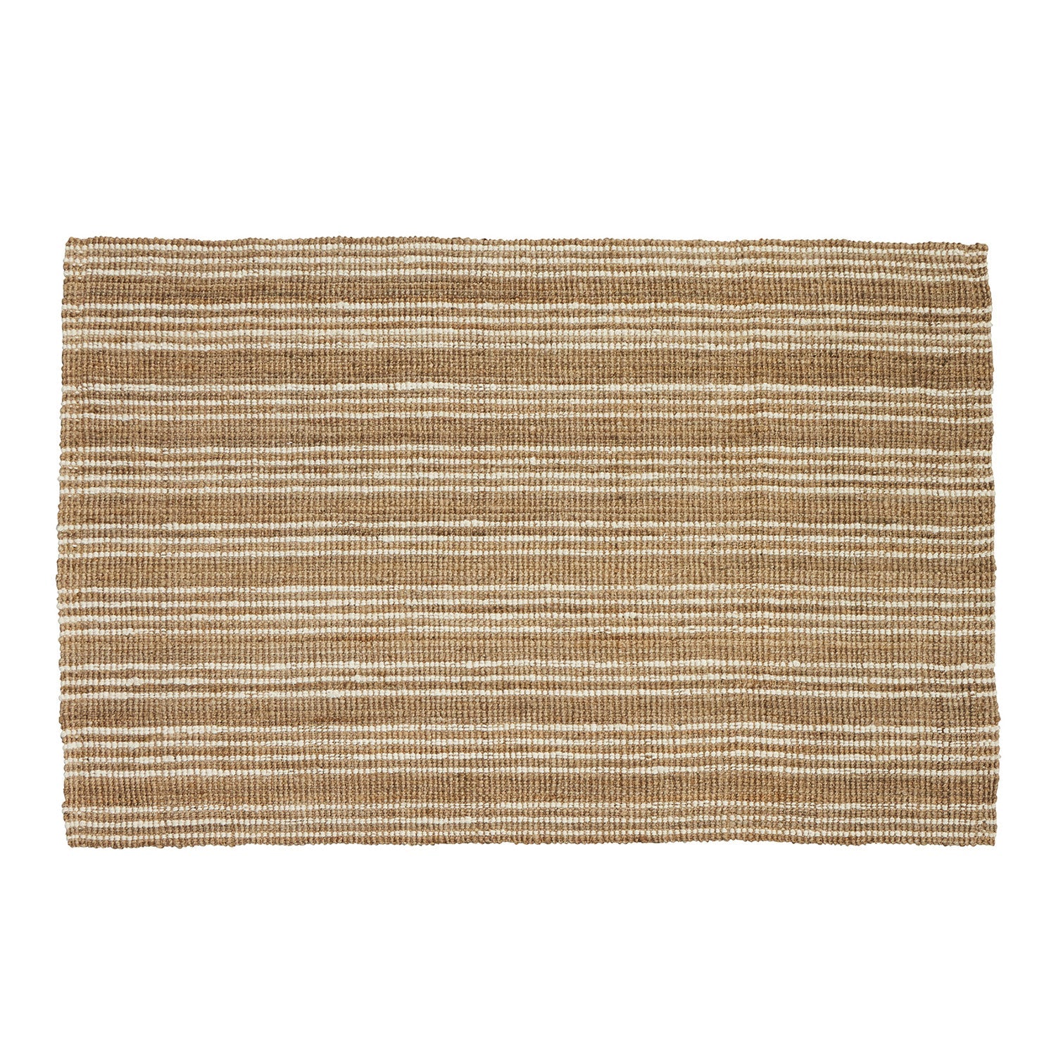 Julien Heavy Jute Rug 180x240cm Natural/White-Floor Rugs & Doormats-Coast To Coast Home-The Bay Room