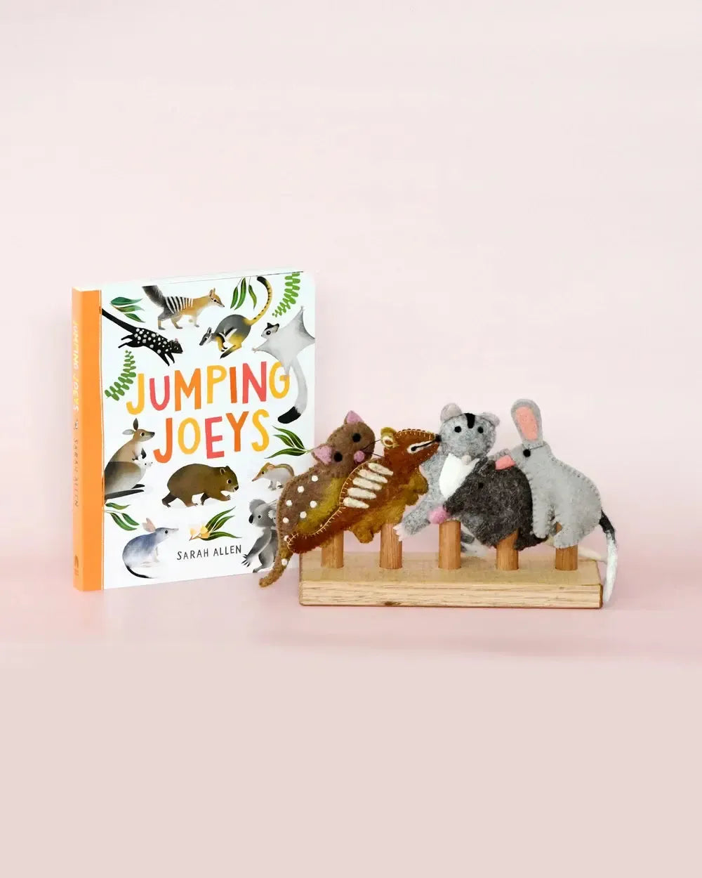 Jumping Joeys Finger Puppets and Book Set-Toys-Tara Treasures-The Bay Room