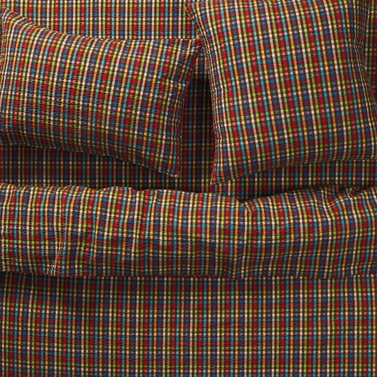 June Cotton Seersucker Sheets-Soft Furnishings-Sage & Clare-The Bay Room
