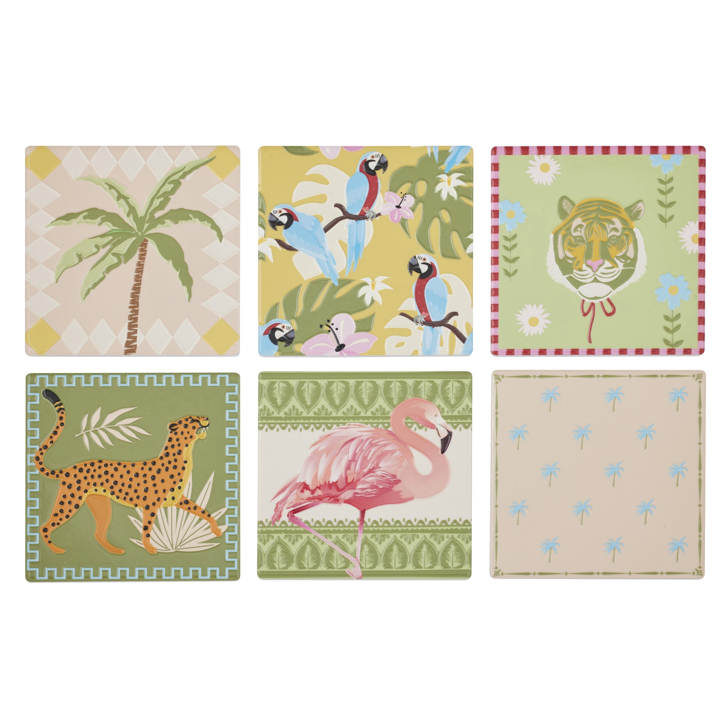 Jungle Ceramic Coaster 10cm-Dining & Entertaining-Coast To Coast Home-The Bay Room