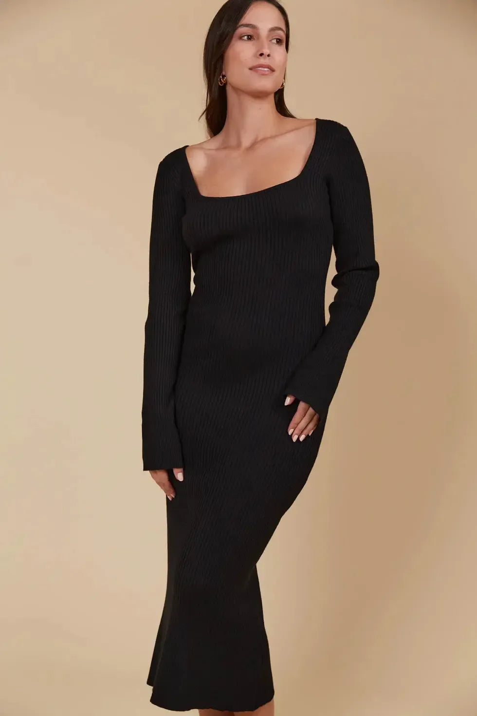 Juno Knit Dress - Onyx-Dresses-Isle Of Mine-The Bay Room