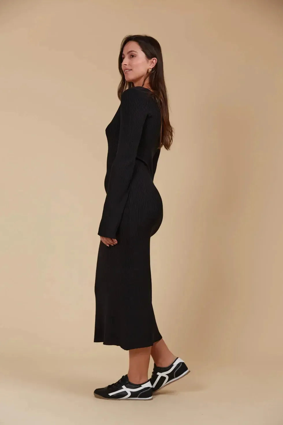 Juno Knit Dress - Onyx-Dresses-Isle Of Mine-The Bay Room