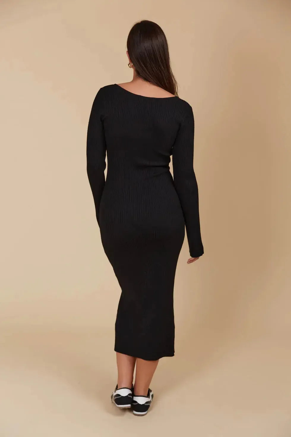 Juno Knit Dress - Onyx-Dresses-Isle Of Mine-The Bay Room