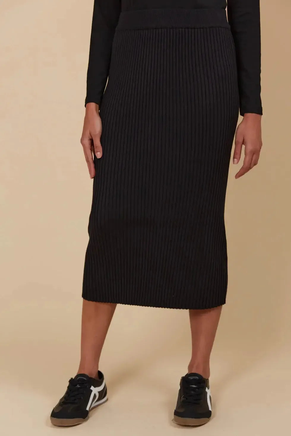 Juno Knit Skirt - Onyx-Skirts-Isle Of Mine-The Bay Room