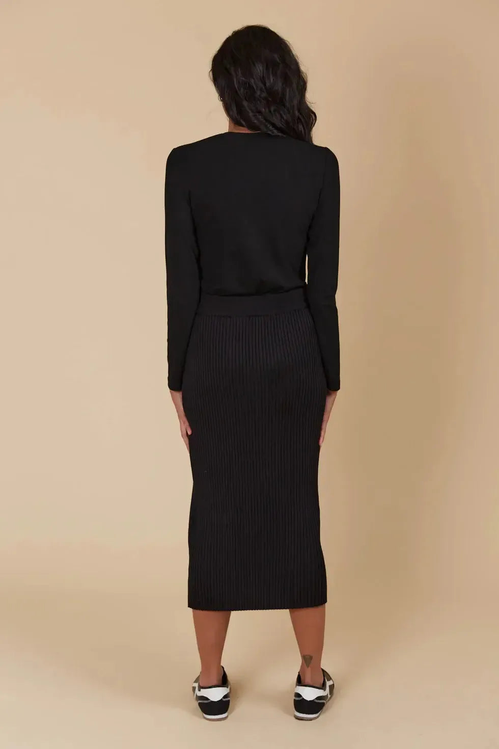 Juno Knit Skirt - Onyx-Skirts-Isle Of Mine-The Bay Room