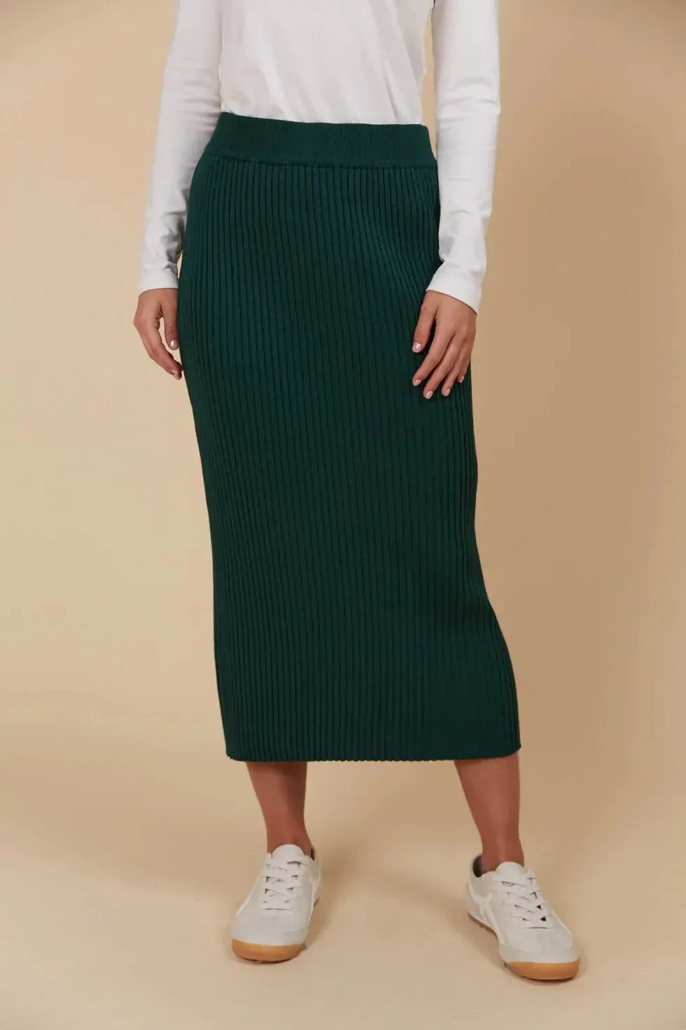 Juno Knit Skirt - Pine-Skirts-Isle Of Mine-The Bay Room