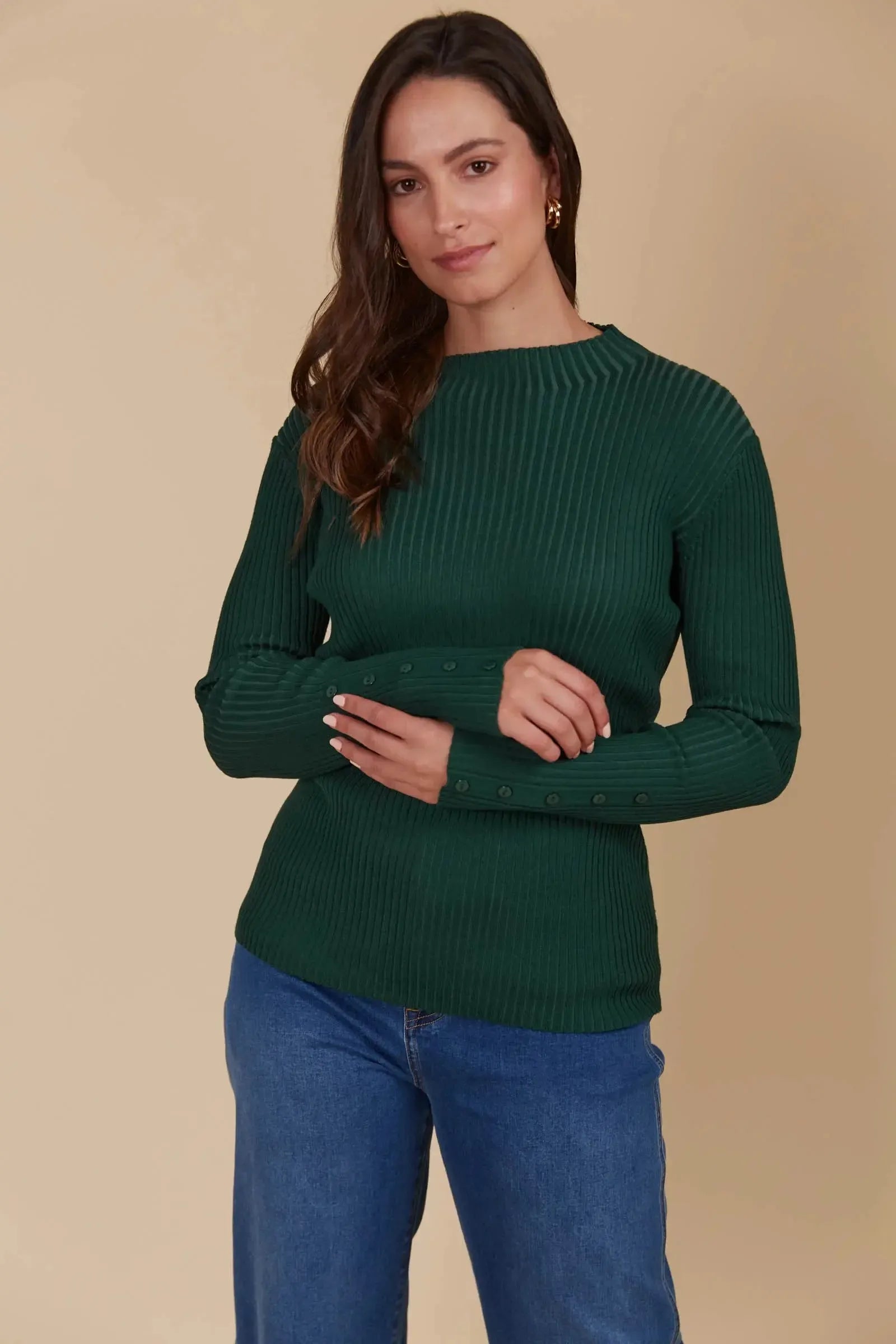 Juno Knit Top - Pine-Tops-Isle Of Mine-The Bay Room