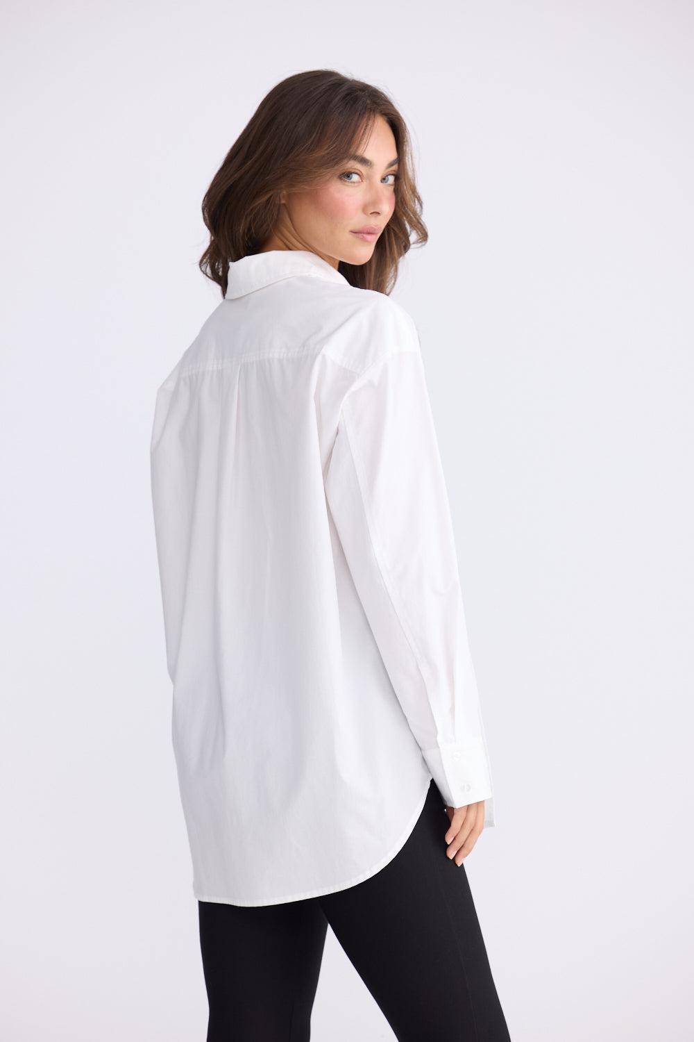 Kara Shirt - White-Tops-Brave & True-The Bay Room