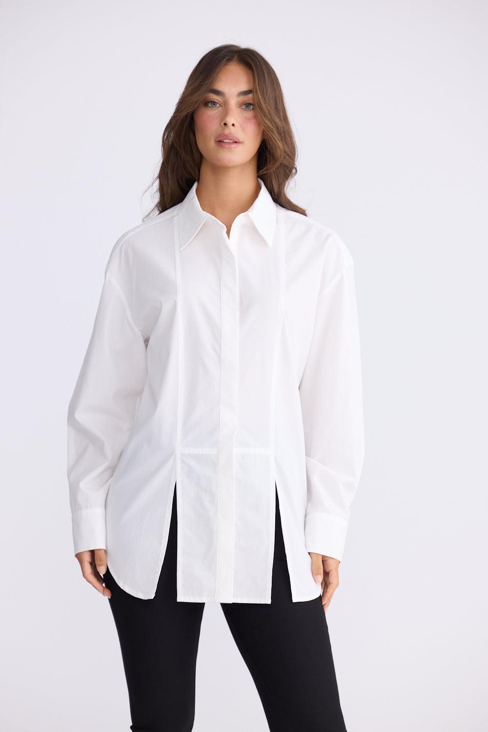 Kara Shirt - White-Tops-Brave & True-The Bay Room