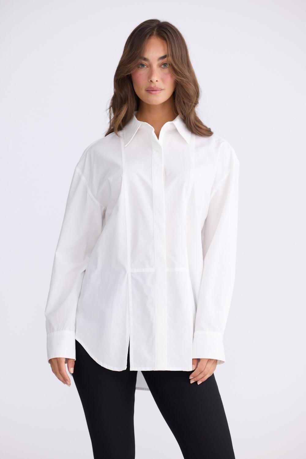 Kara Shirt - White-Tops-Brave & True-The Bay Room