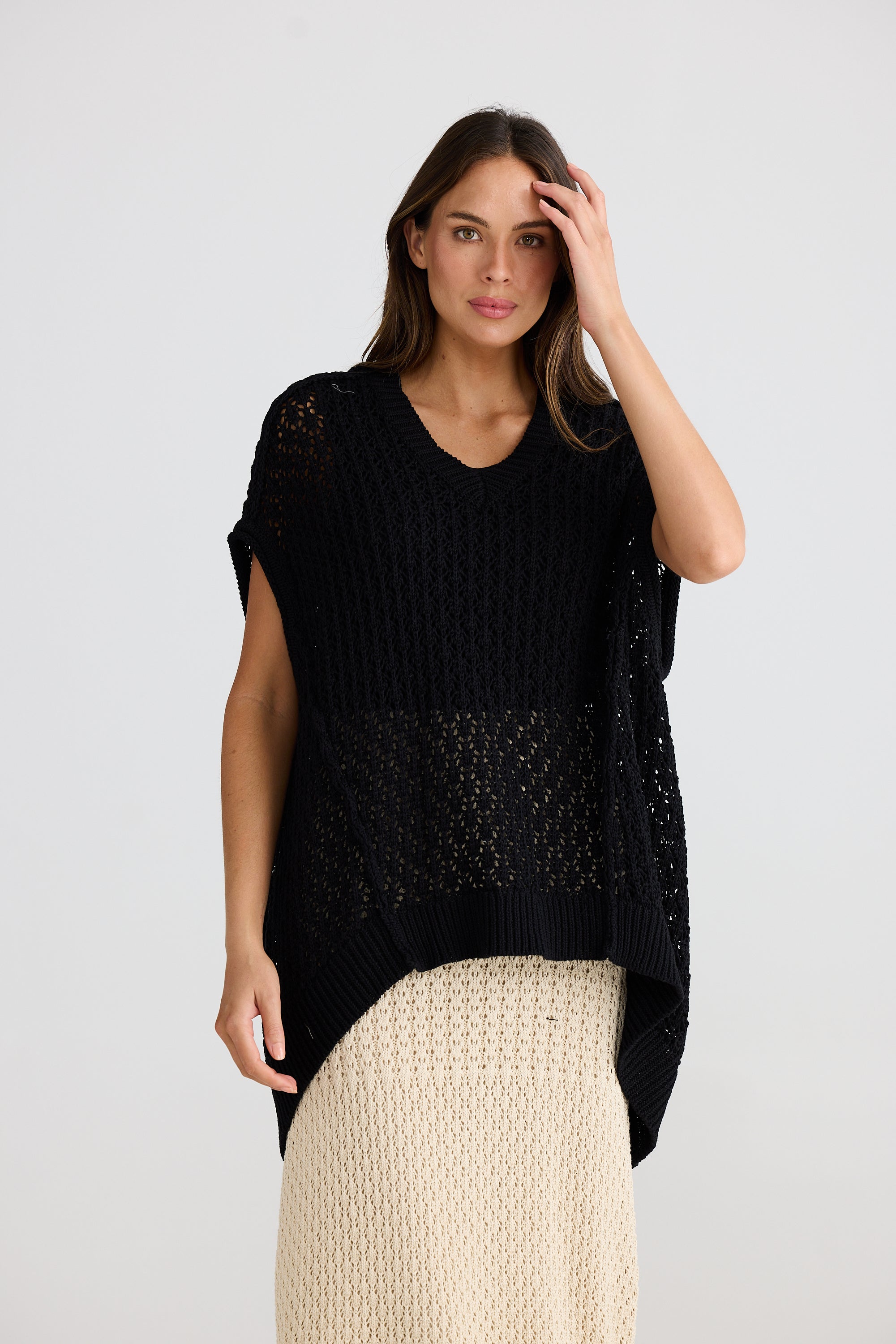 Kasbah Top - Black Crochet-Tops-The Shanty Corporation-The Bay Room