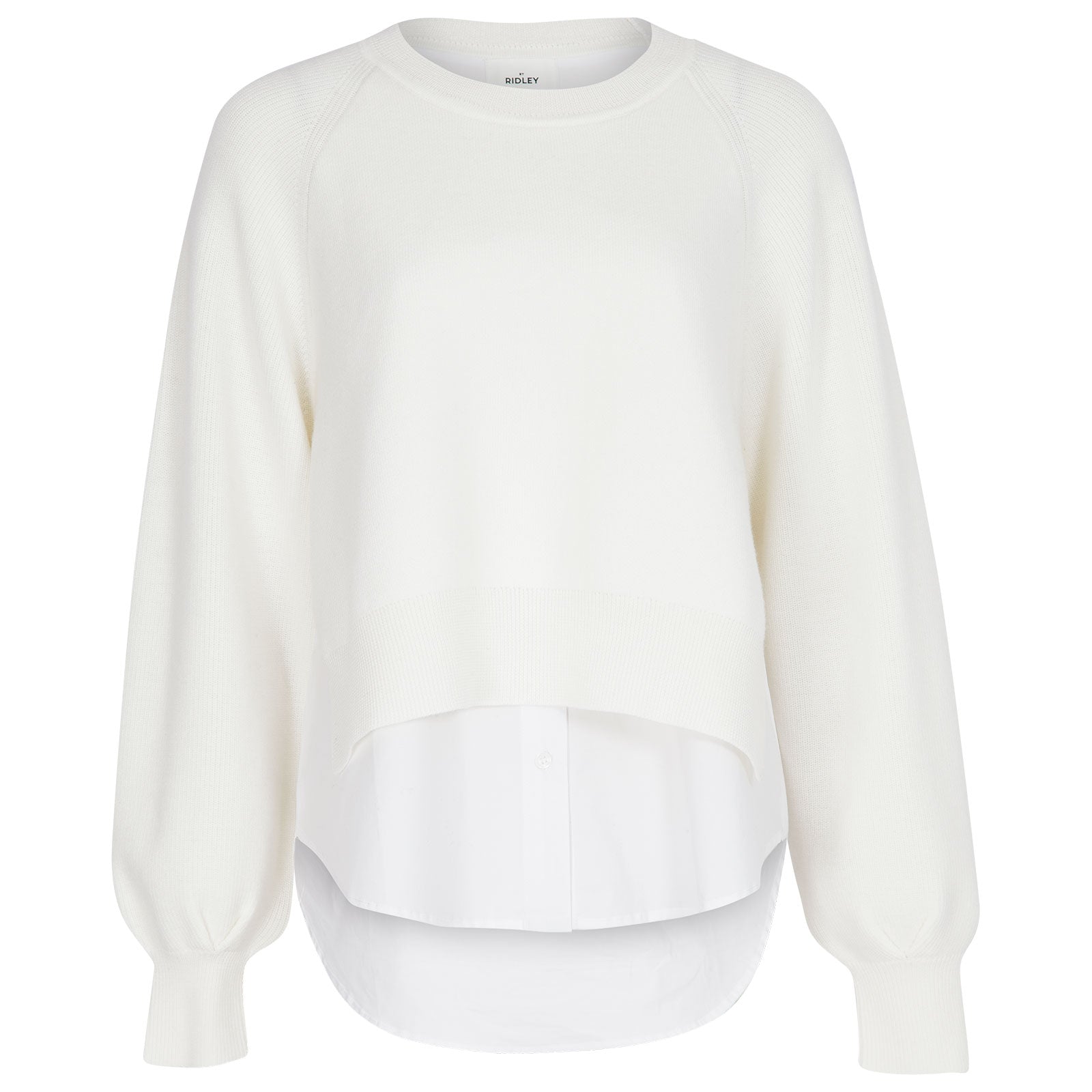 Kathryn Sweater - Ivory/White Shirt-Knitwear & Jumpers-By RIDLEY-The Bay Room