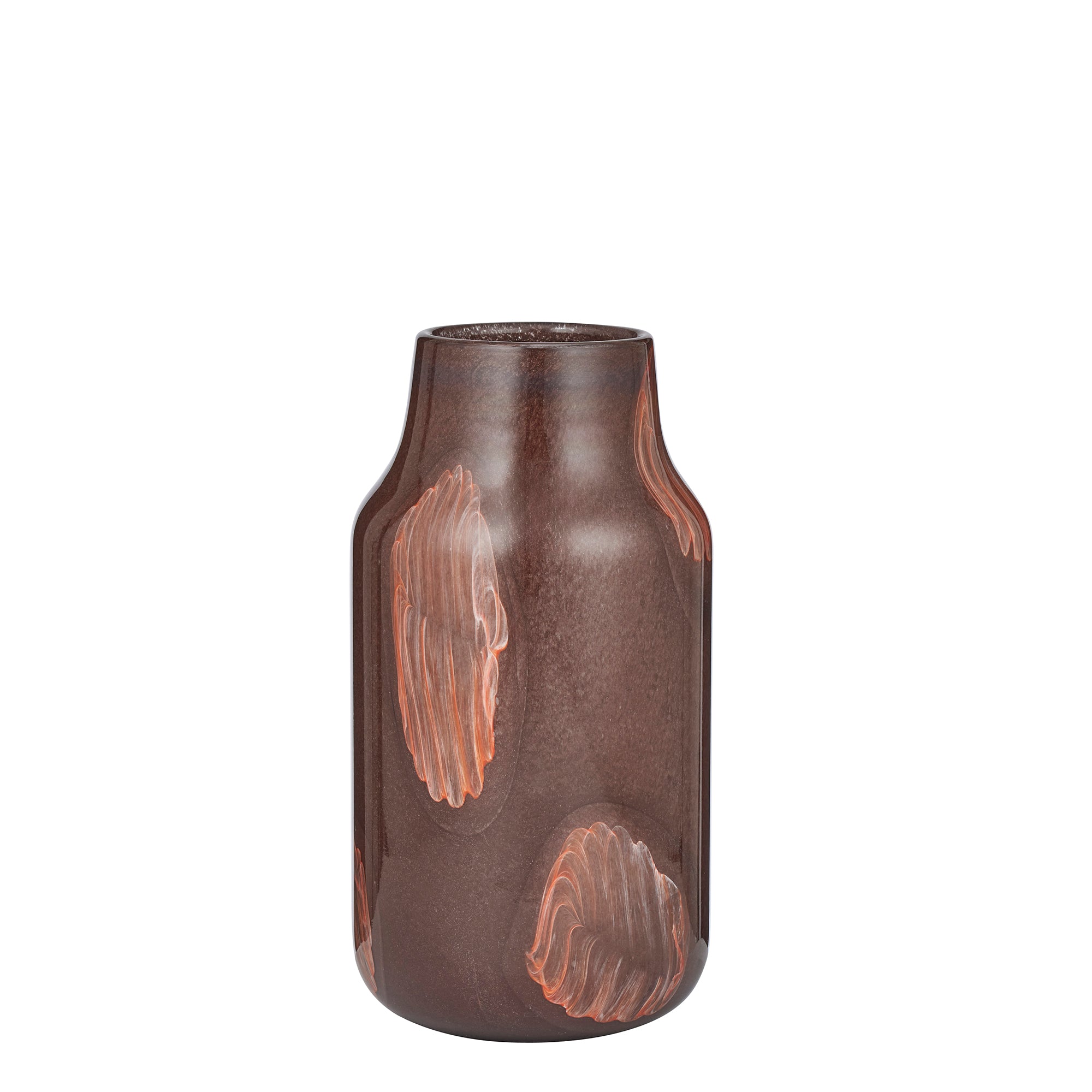 Kelsey Glass Vase 16.5x33cm Black/Choc-Pots, Planters & Vases-Coast To Coast Home-The Bay Room