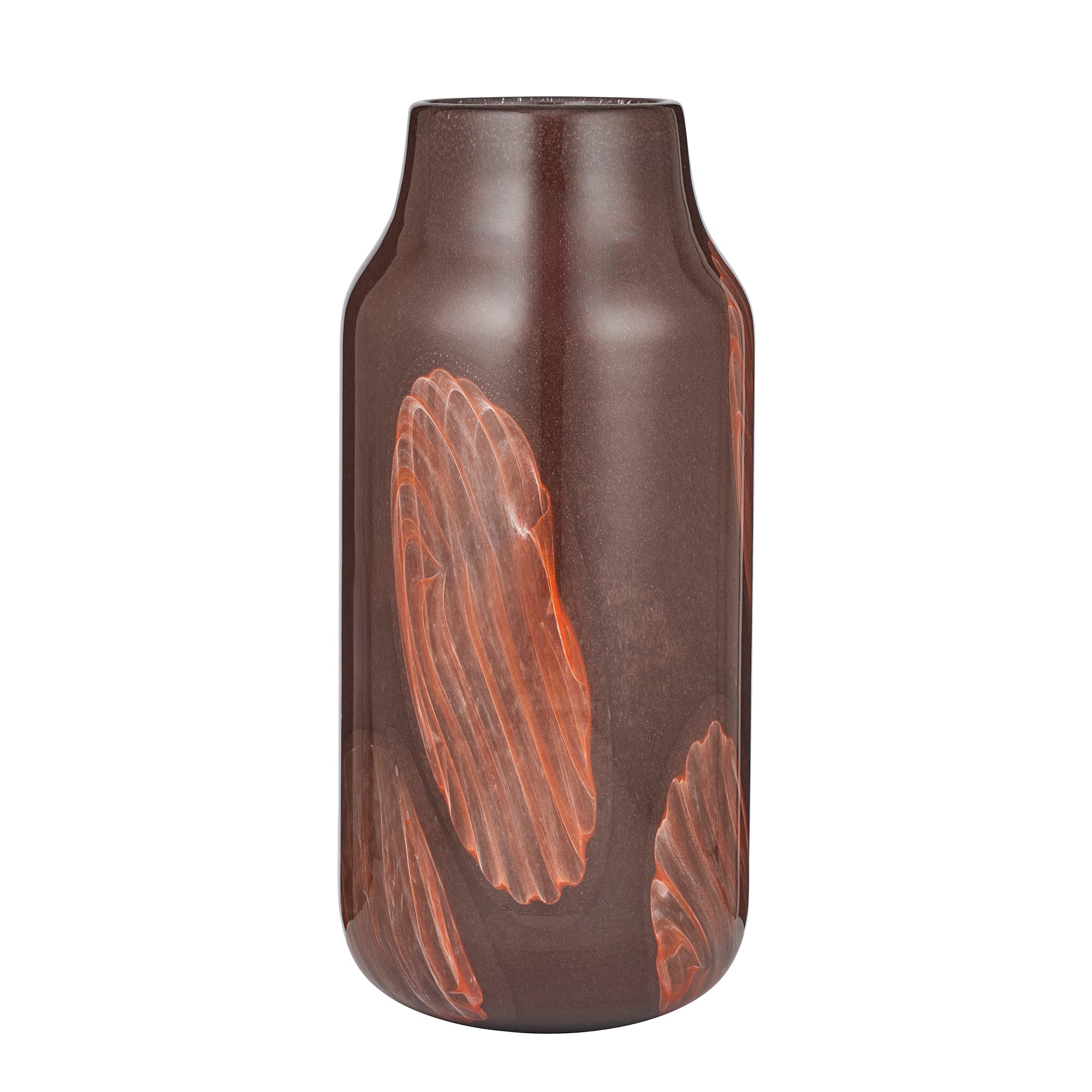 Kelsey Glass Vase 19x42cm Black/Choc-Pots, Planters & Vases-Coast To Coast Home-The Bay Room