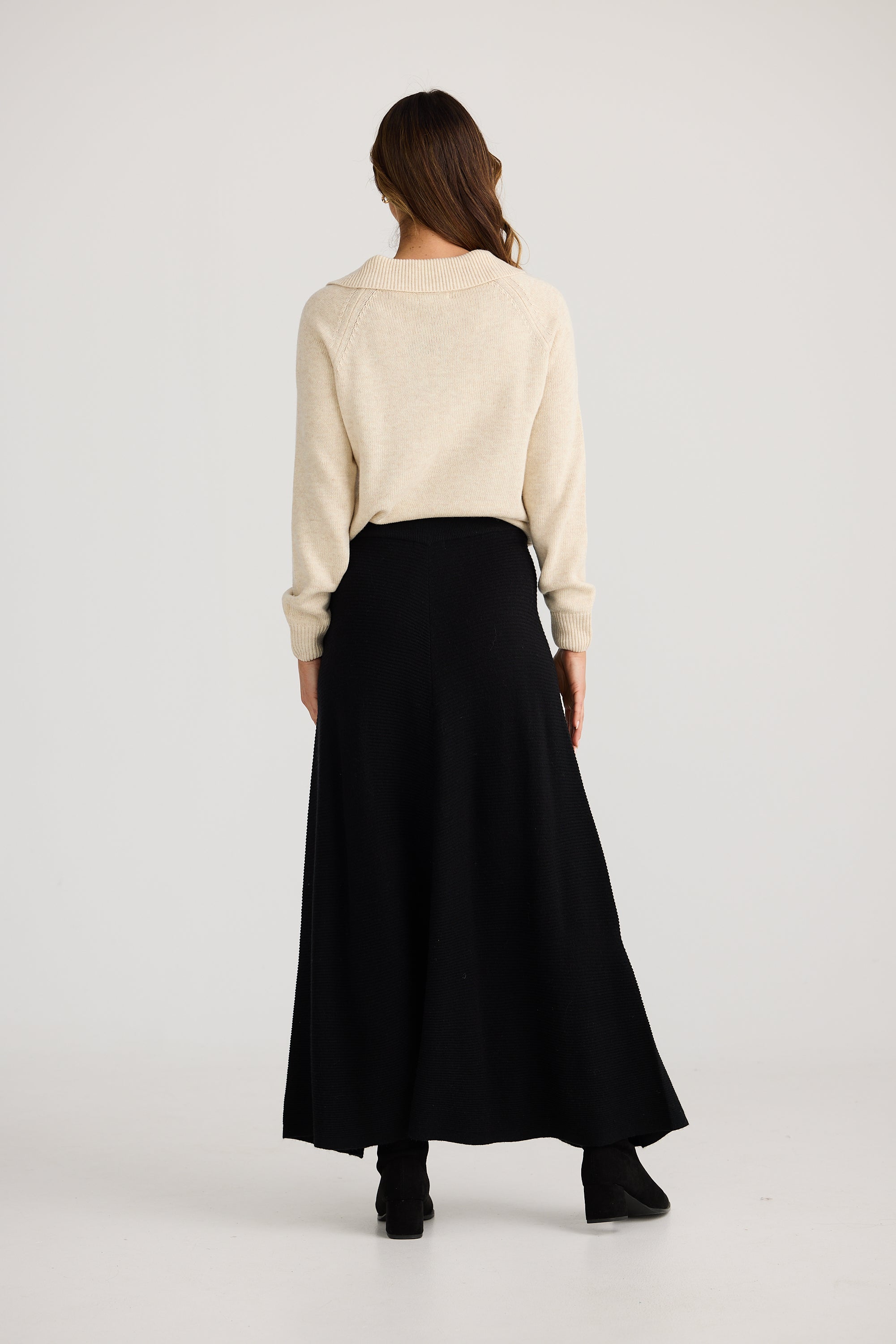 Kennedy Knit Skirt - Black-Tops-Brave & True-The Bay Room