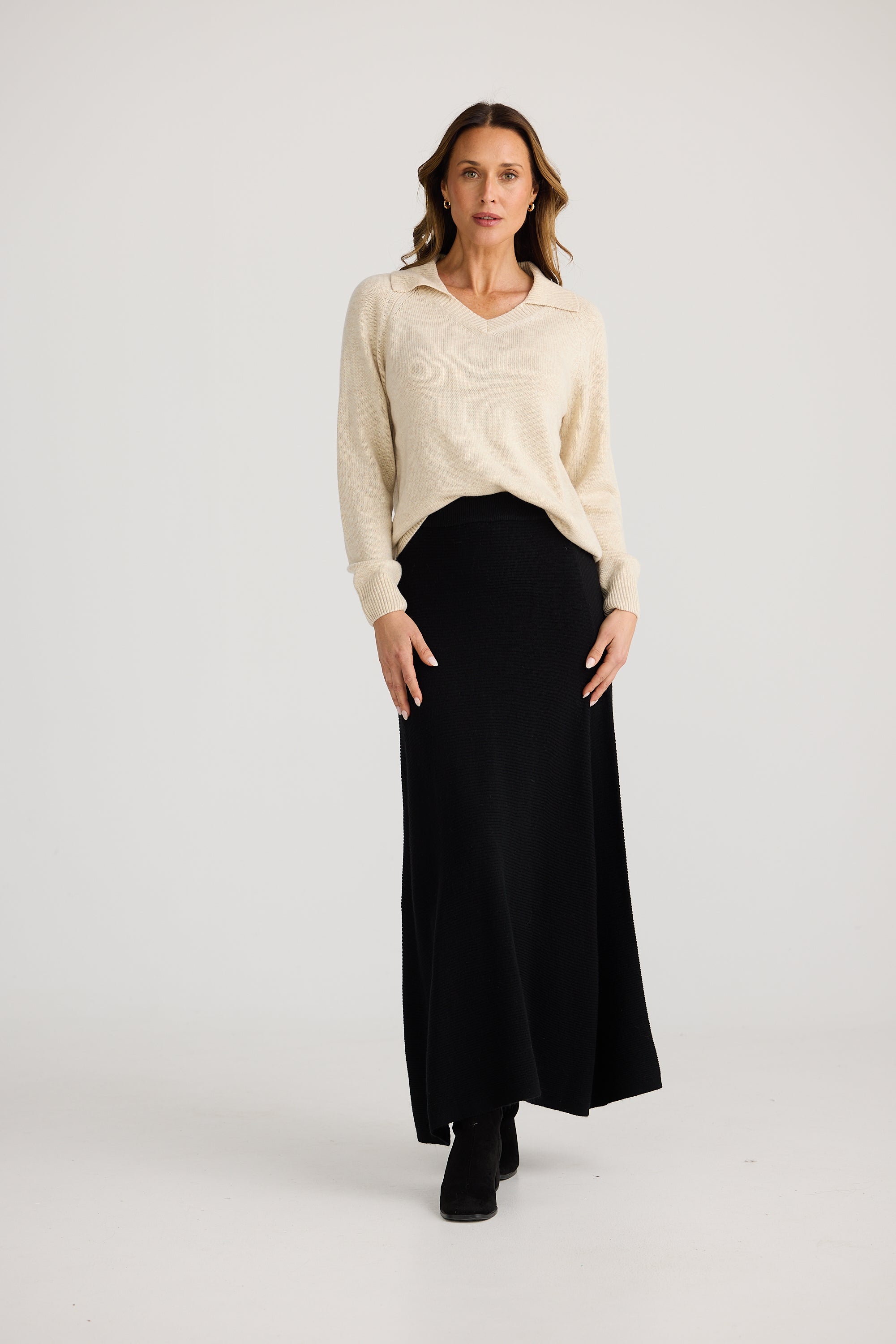 Kennedy Knit Skirt - Black-Tops-Brave & True-The Bay Room