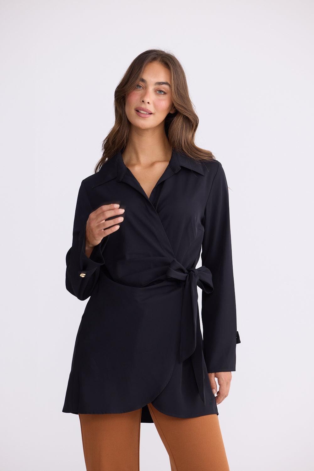 Kensington Shirt - Black-Tops-Brave & True-The Bay Room