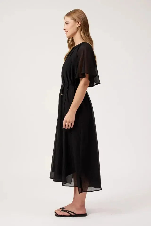 Kenya Midi Dress - Black-Dresses-Haven-The Bay Room