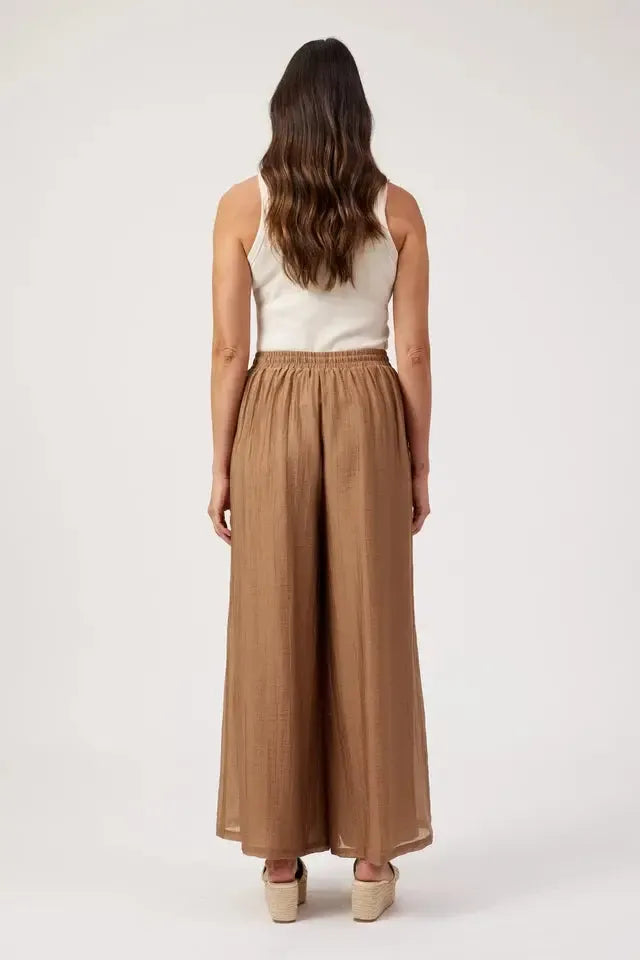 Kenya Palazzo Pant - Wheat-Pants-Haven-The Bay Room