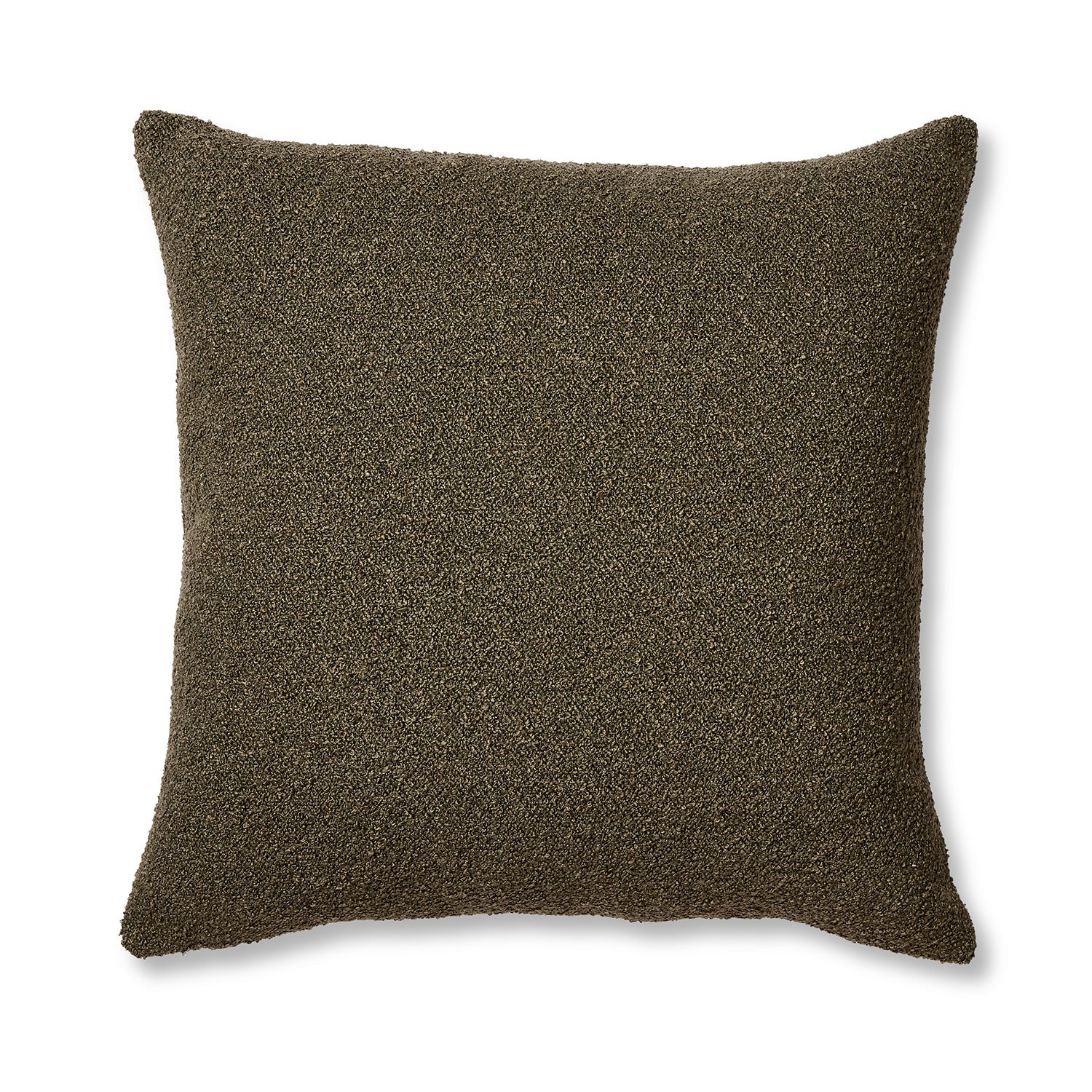 Kenzo Olive Boucle Cushion 50x50cm-Soft Furnishings-Madras Link-The Bay Room