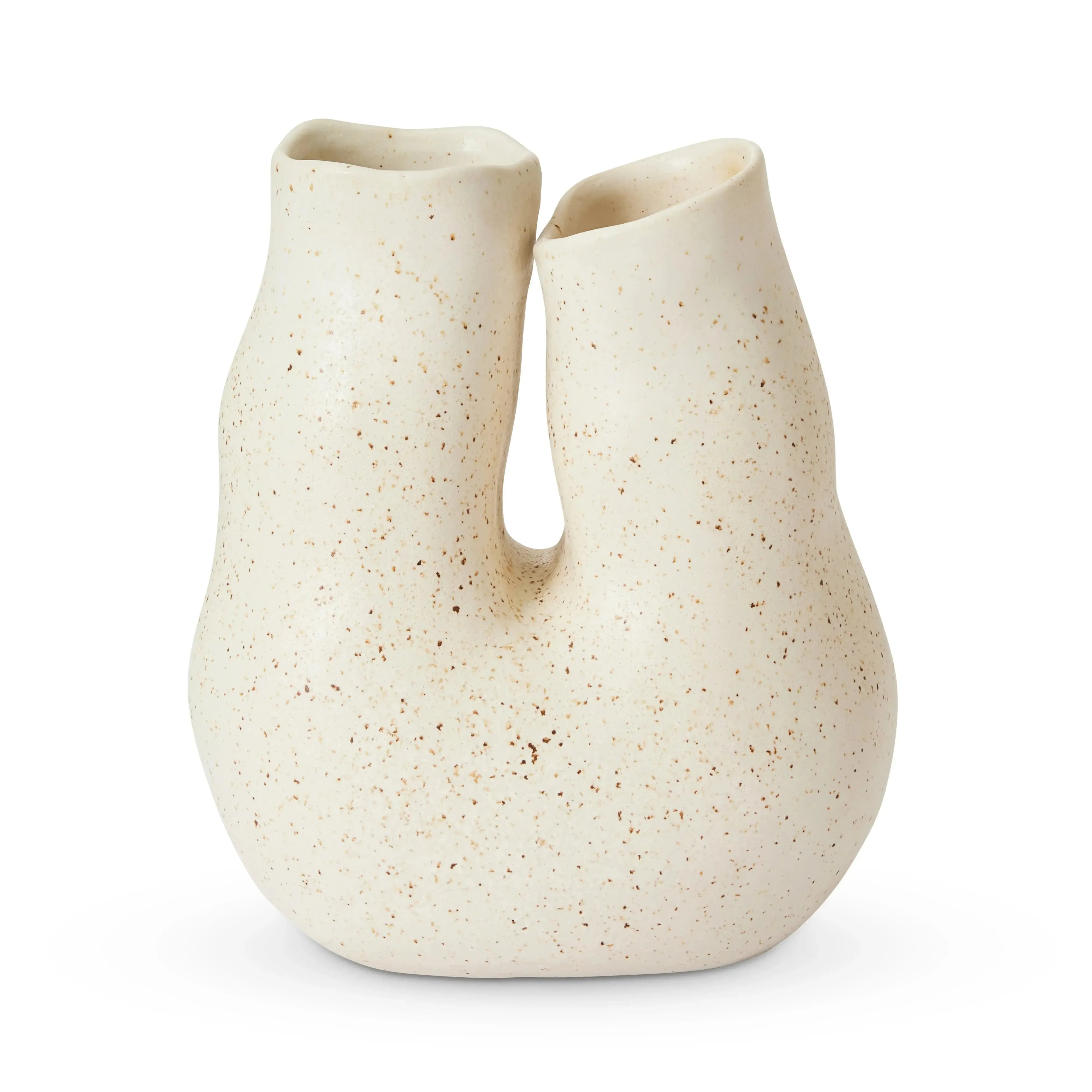 Kenzo Organic Speckle Vase 21x14x25cm-Pots, Planters & Vases-Madras Link-The Bay Room