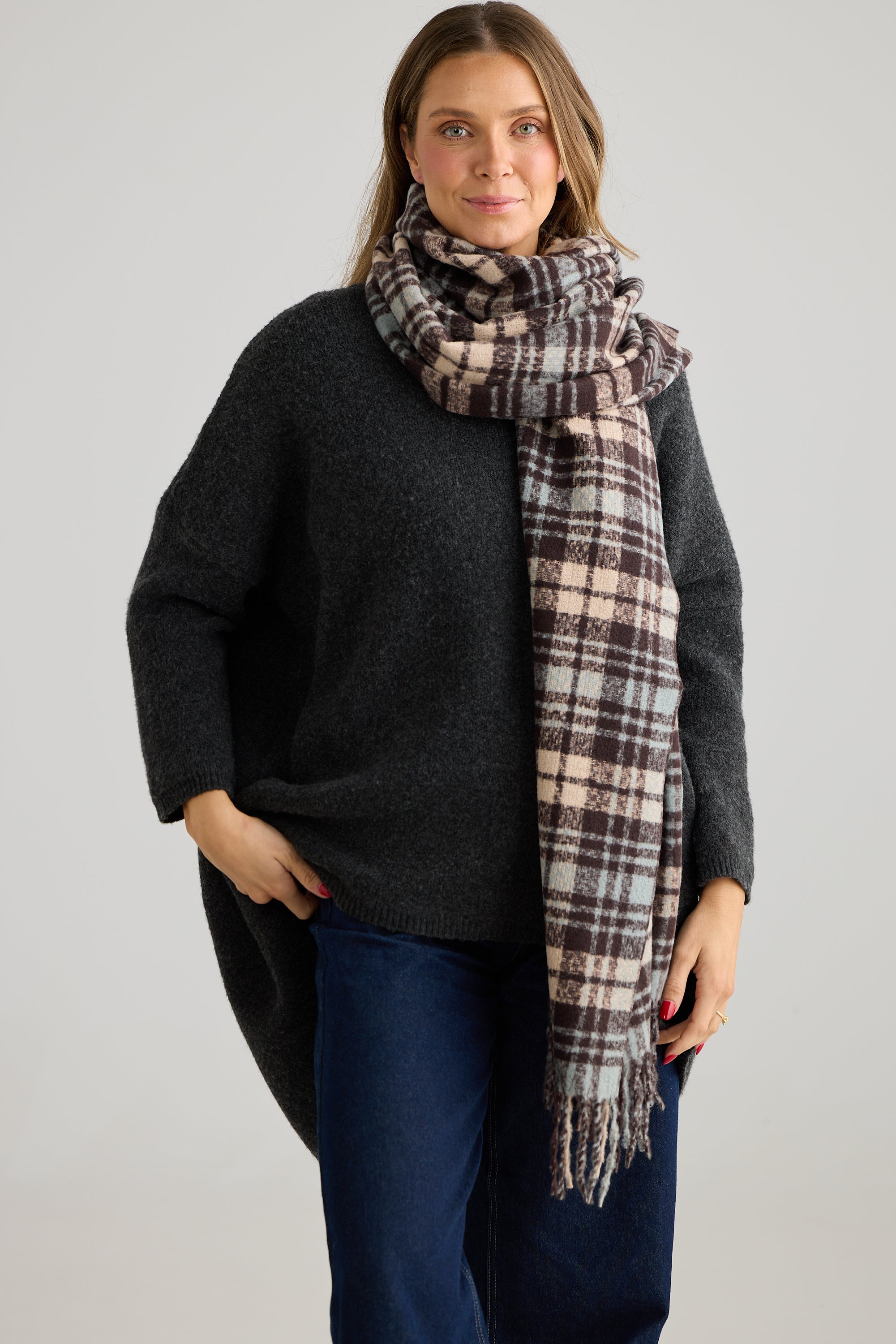 Key West Scarf - Blue/Black-Scarves, Belts & Gloves-Holiday-The Bay Room