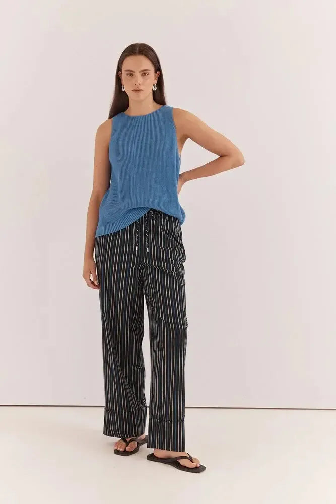 Kiani Knit Tank - Azure-Tops-SASS-The Bay Room