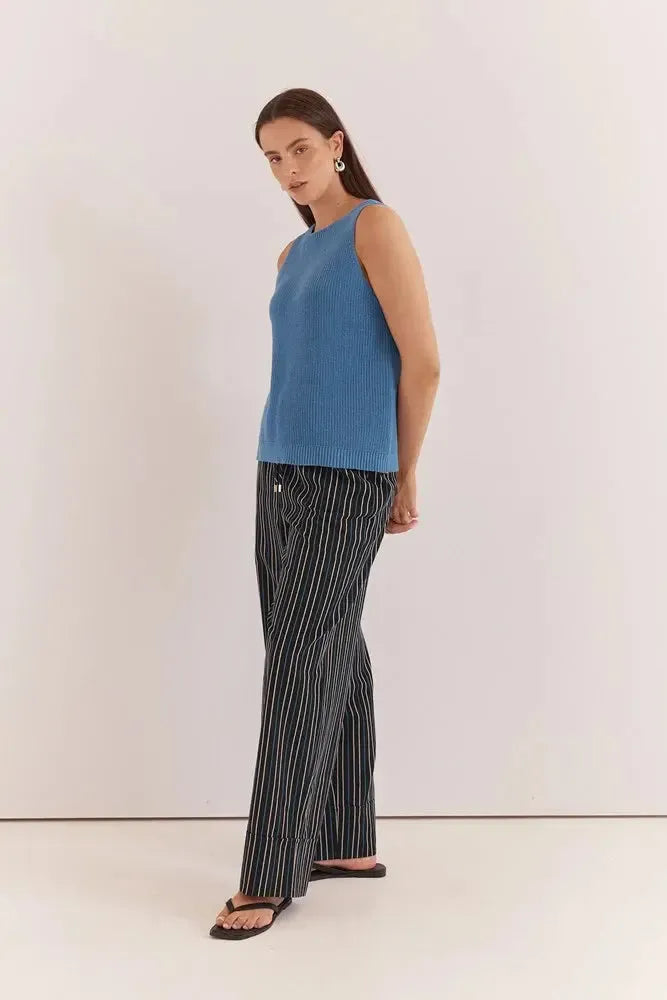 Kiani Knit Tank - Azure-Tops-SASS-The Bay Room