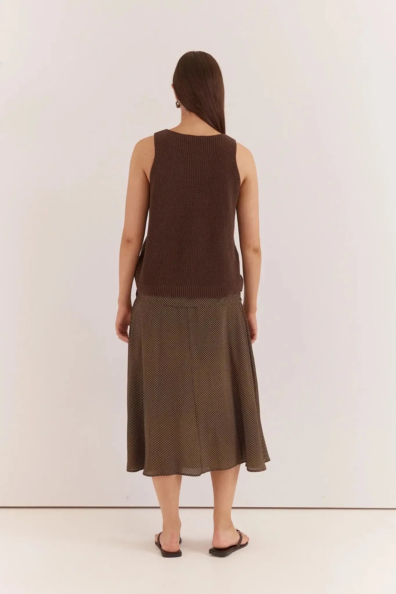 Kiani Knit Tank - Chocolate-Tops-SASS-The Bay Room