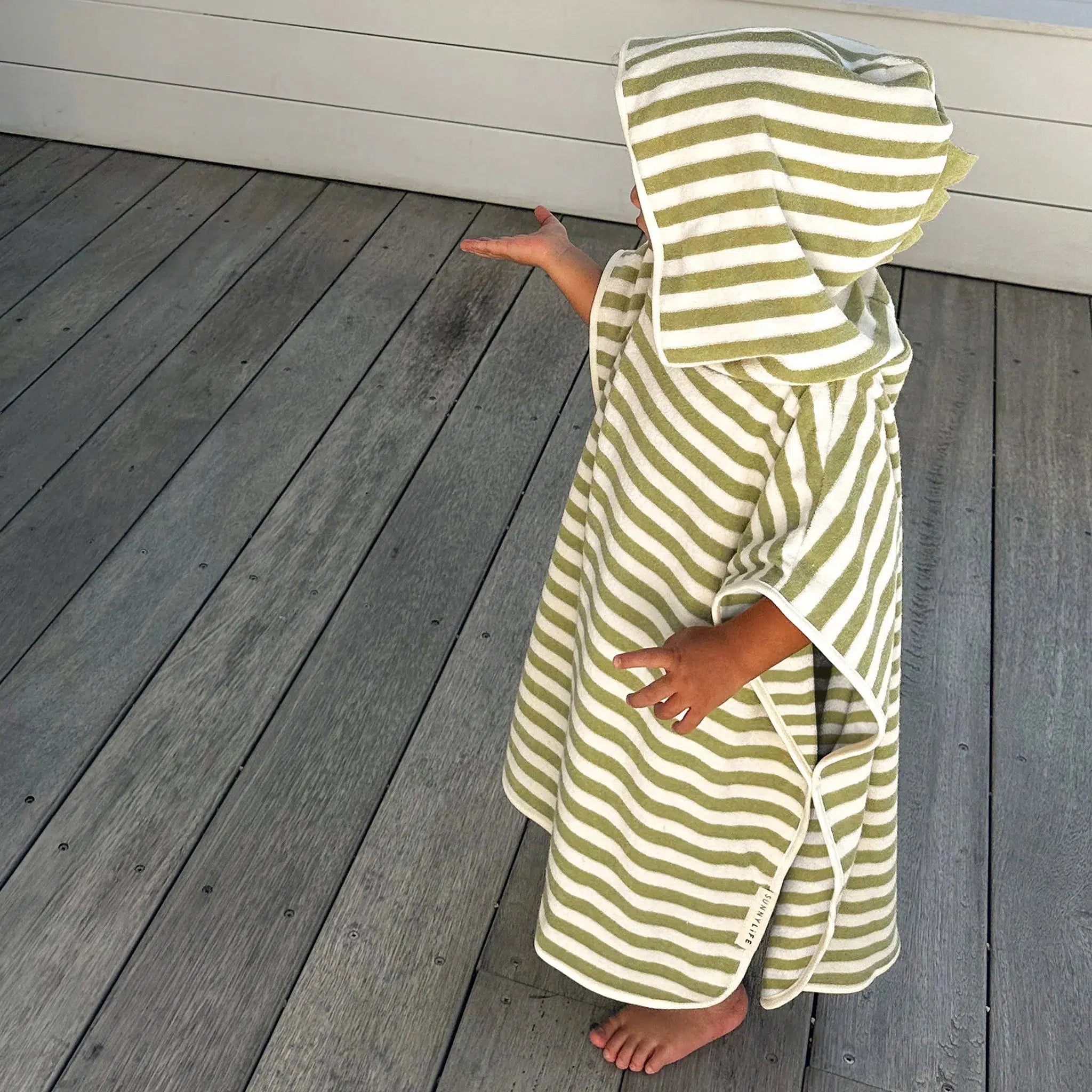 Kids Character Hooded Towel Into the Wild Khaki-Travel & Outdoors-Sunny Life-The Bay Room