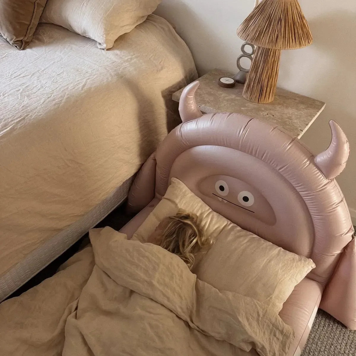 Kids Sleepover Bed Monster Pink-Travel & Outdoors-Sunny Life-The Bay Room