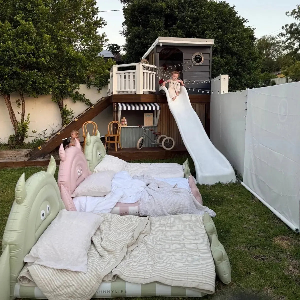 Kids Sleepover Bed Monster Pink-Travel & Outdoors-Sunny Life-The Bay Room