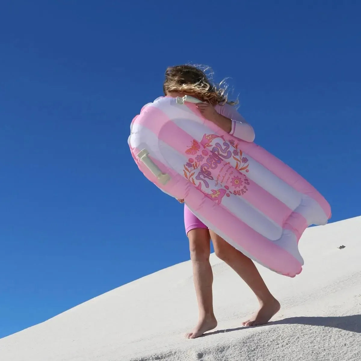 Kids Surf Mat Dolphin Surf Co Pink Stripe-Travel & Outdoors-Sunny Life-The Bay Room