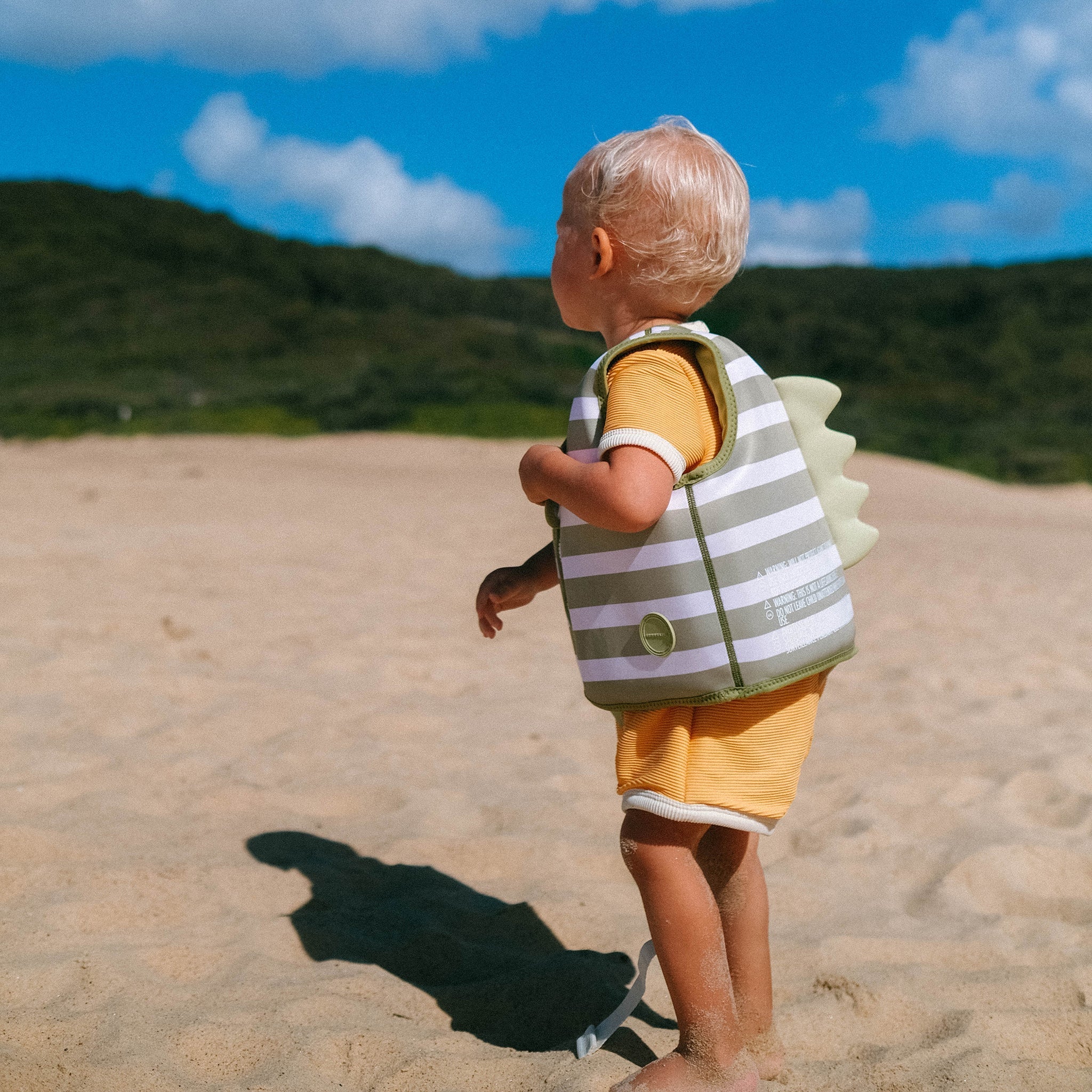 Kids Swim Vest Into the Wild Khaki-Travel & Outdoors-Sunny Life-The Bay Room