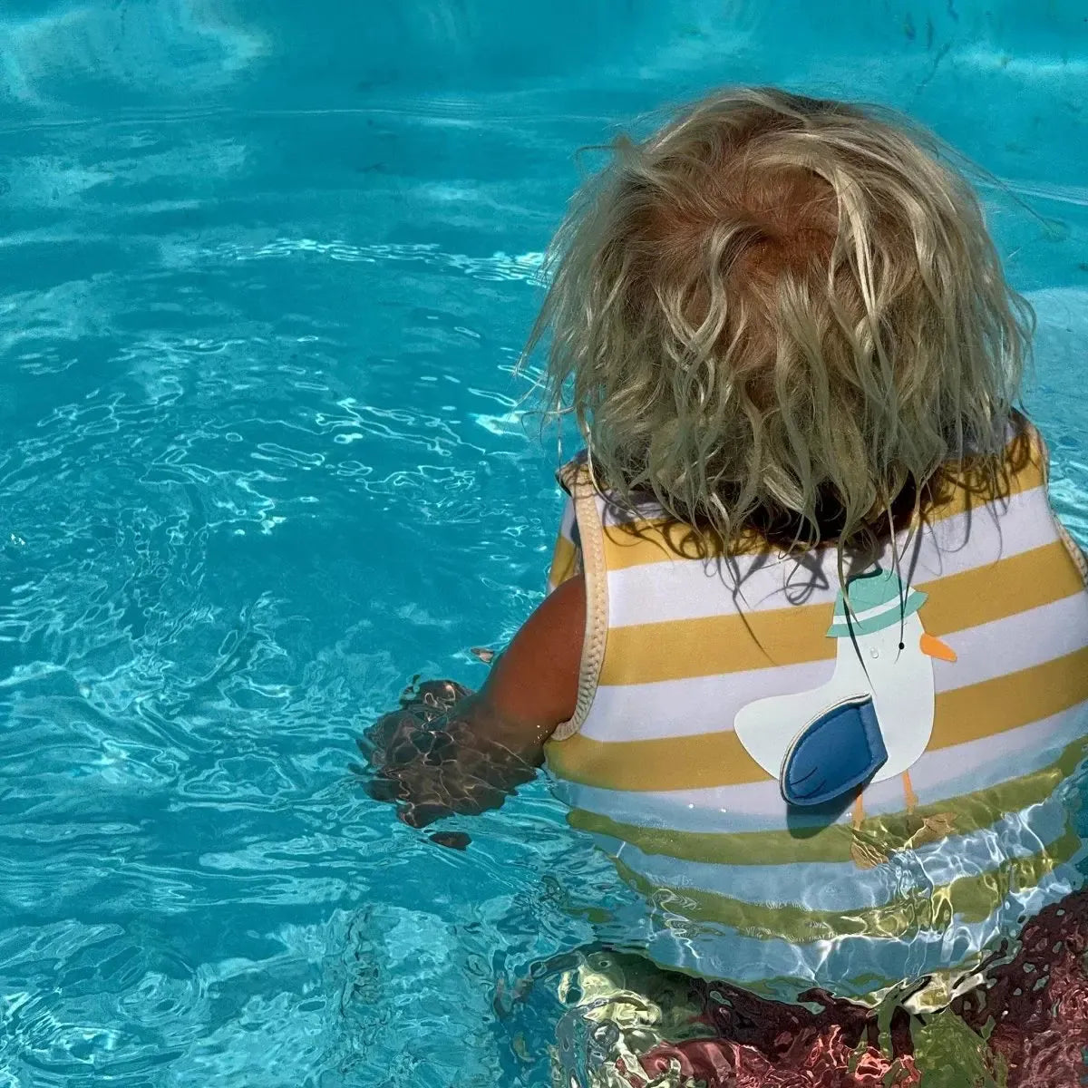Kids Swim Vest Sammy the Seagull Mustard Stripe-Travel & Outdoors-Sunny Life-The Bay Room