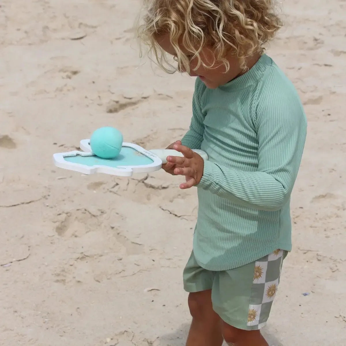 Kids Velcro Beach Bats Sammy the Seagull Blue Stripe-Travel & Outdoors-Sunny Life-The Bay Room