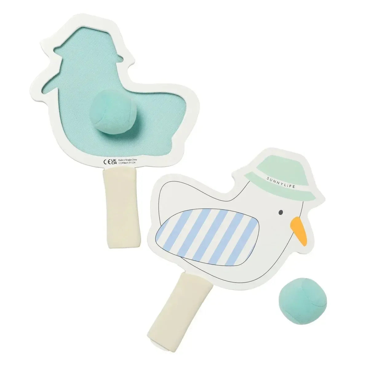 Kids Velcro Beach Bats Sammy the Seagull Blue Stripe-Travel & Outdoors-Sunny Life-The Bay Room