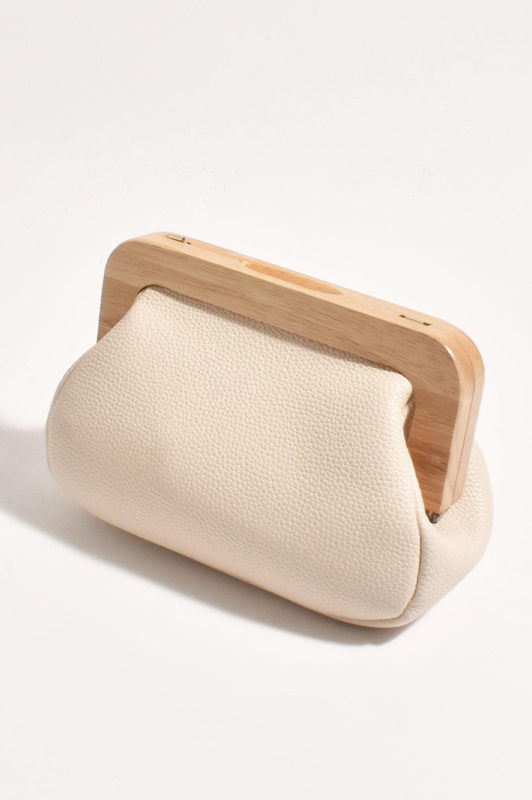 Kimmi Timber Frame Clutch - Nude-Bags & Clutches-Adorne-The Bay Room