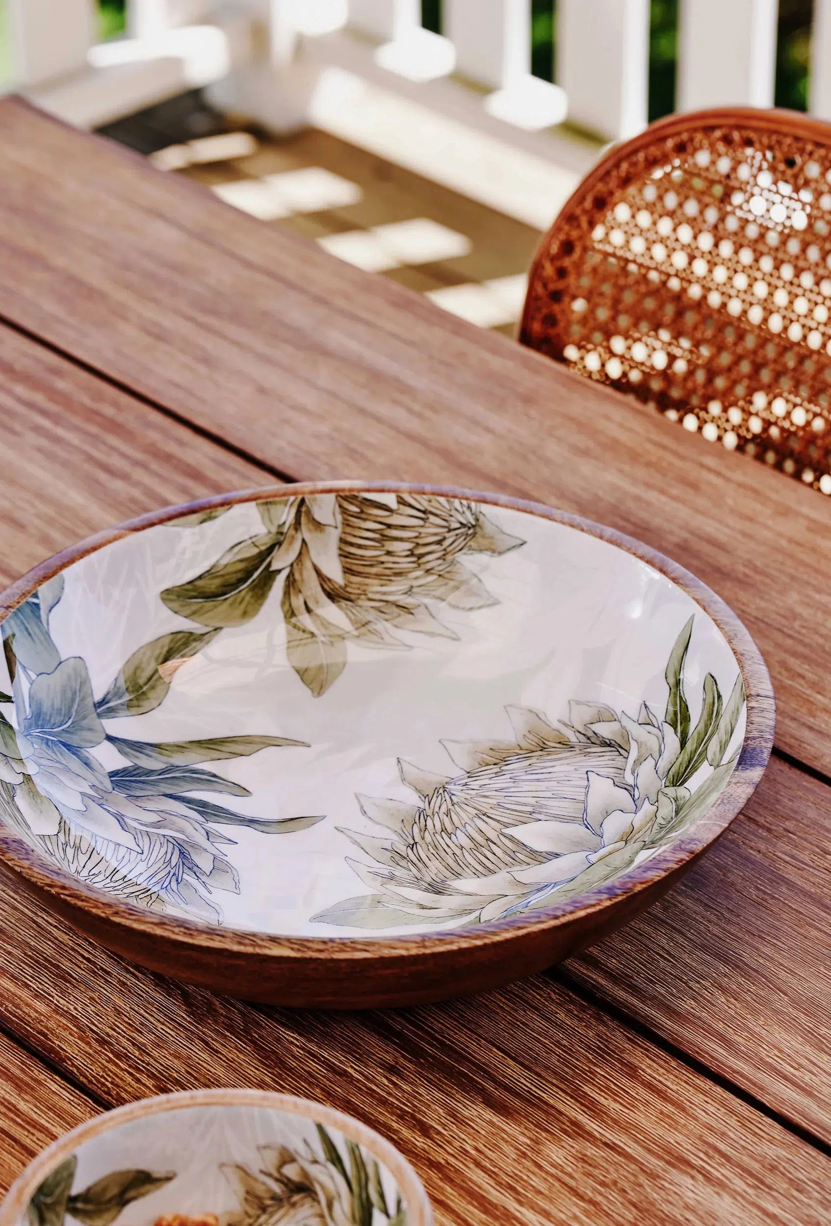 King Protea Salad Bowl 35x7.5cm-Dining & Entertaining-Madras Link-The Bay Room