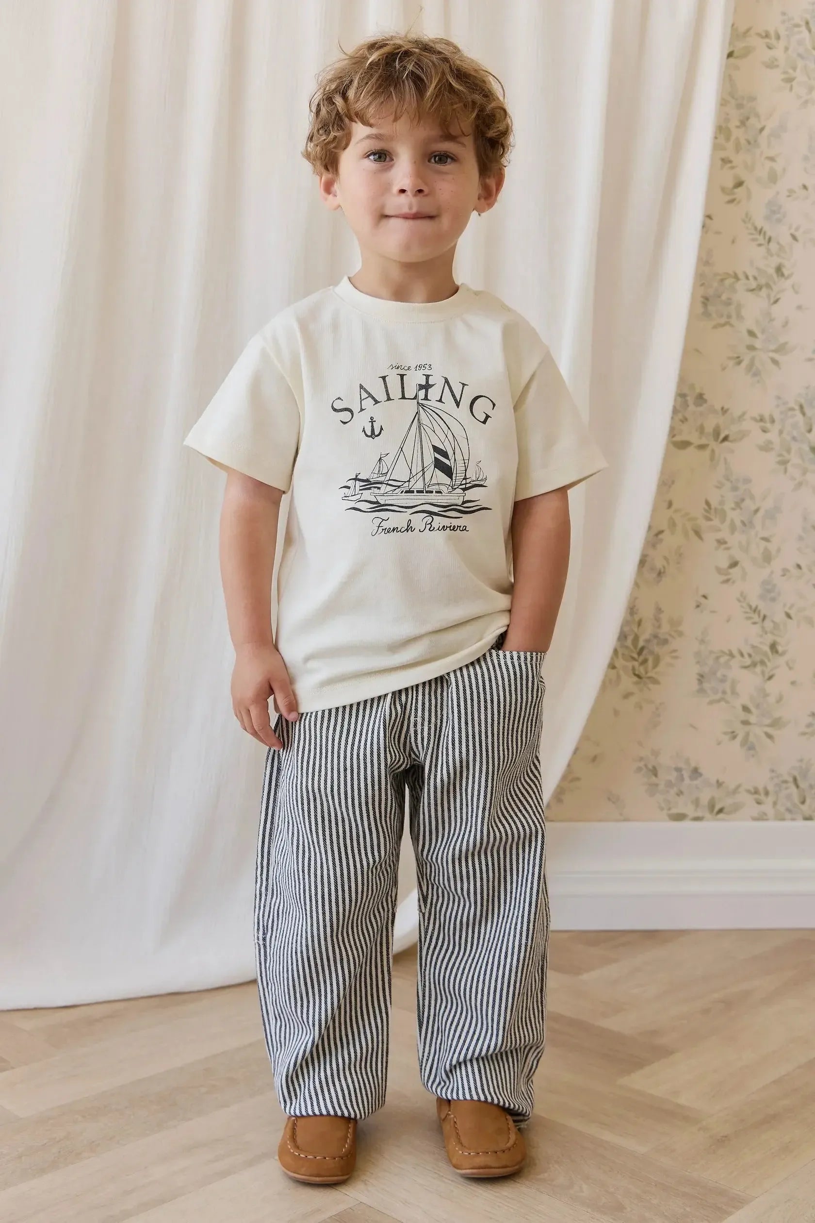 Kingsley Pant - Sailor Stripe Eclipse-Clothing & Accessories-Jamie Kay-The Bay Room