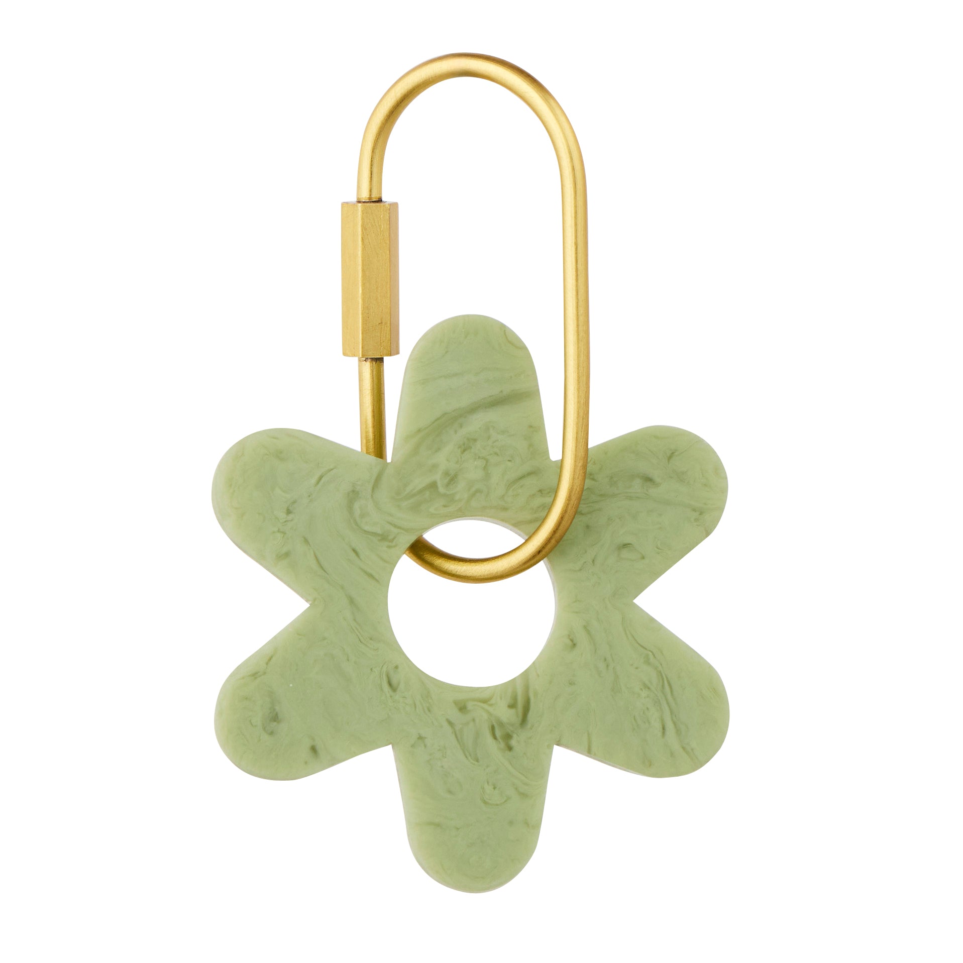 Kip Resin Flower Key Ring 7cm Pistachio-Coast To Coast Home-The Bay Room