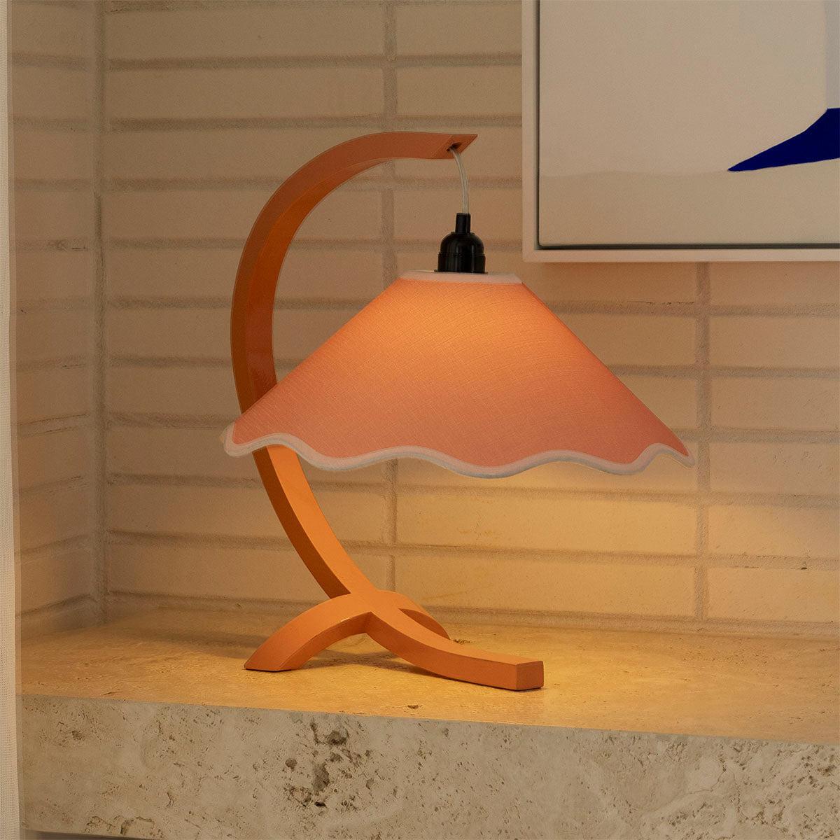 Kira Table Lamp - Coral / Cream-Lighting-Paola & Joy-The Bay Room