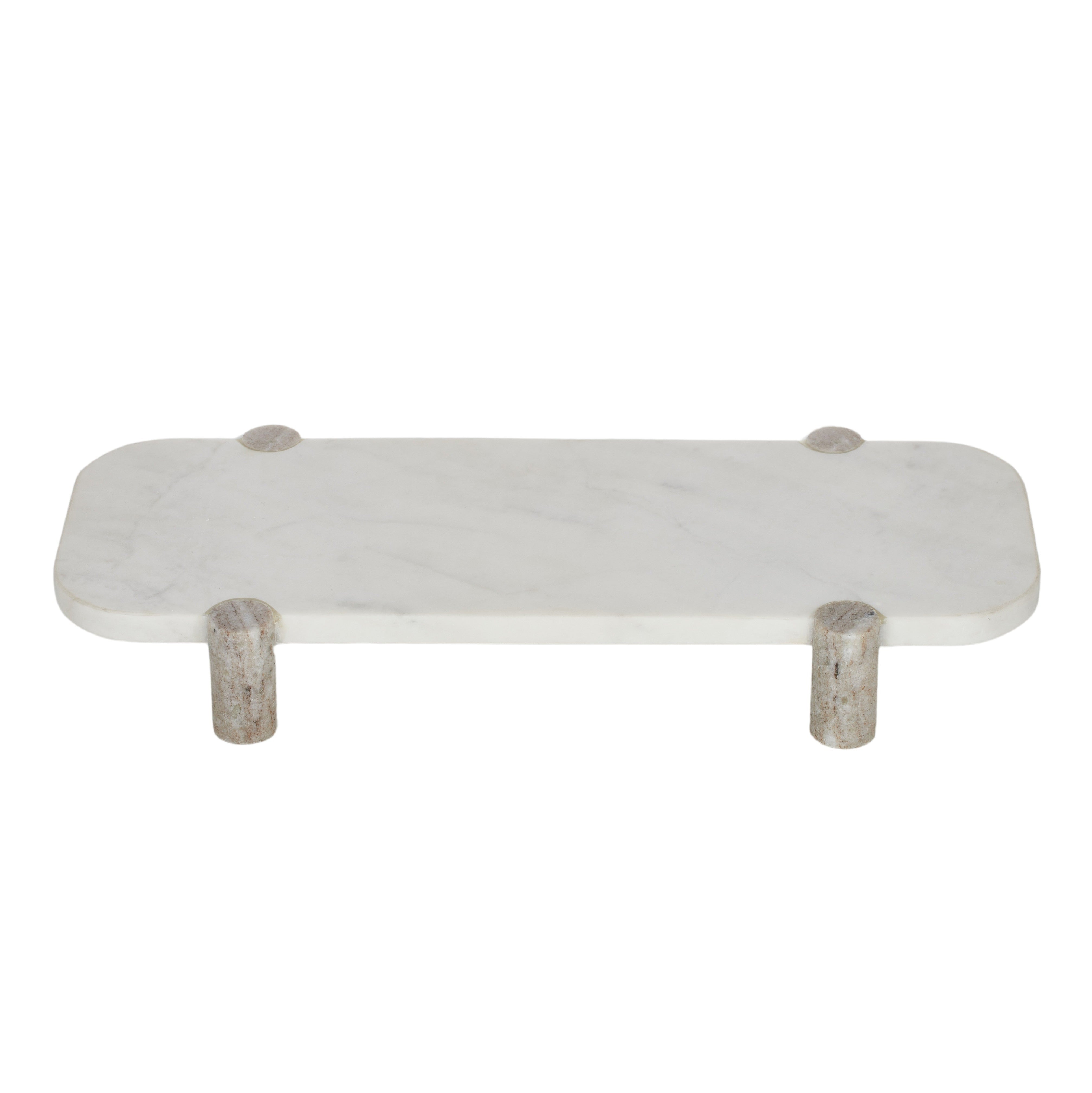 Kitson Rectangle Marble Board 45x20cm White-Dining & Entertaining-Coast To Coast Home-The Bay Room