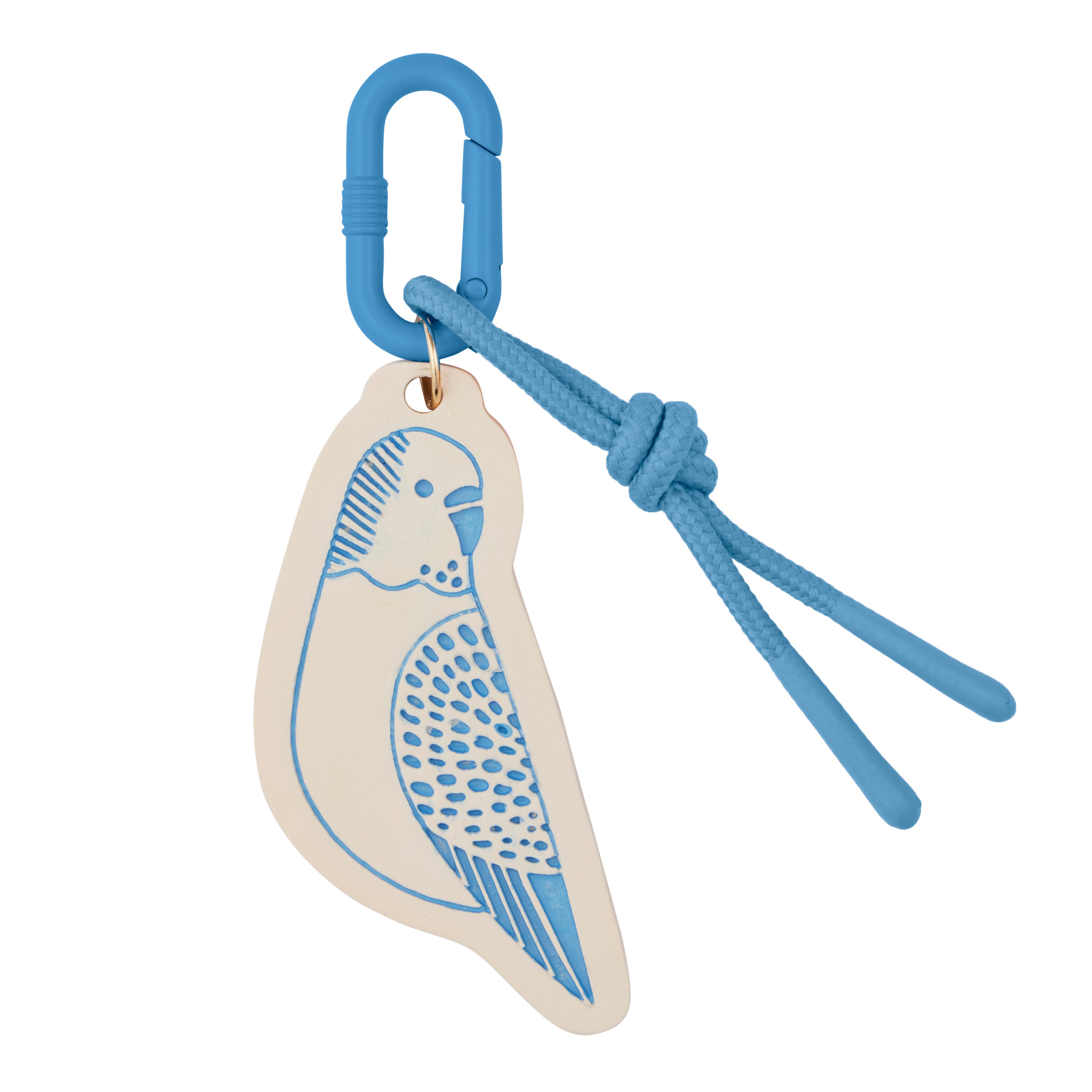 Kylie Resin Key Ring 7x4cm Blue/Cream-Keyrings-Coast To Coast Home-The Bay Room