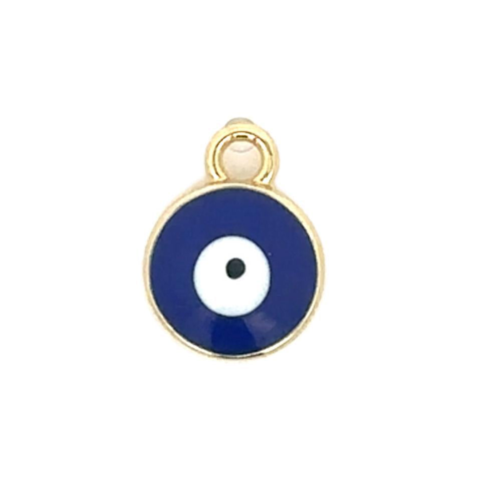 Latch & Lock Charms Gold-Jewellery-By Barny-Blue Evil Eye-The Bay Room