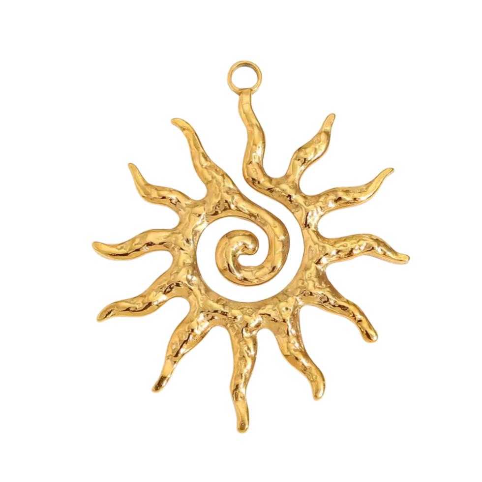 Latch & Lock Charms Gold-Jewellery-By Barny-Large Sun-The Bay Room